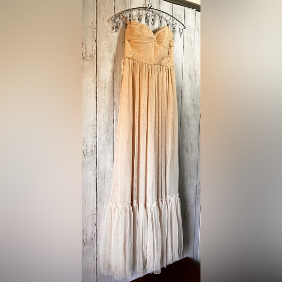 BHLDN Va Et Vien | Stunning Full Length Strapless Tulle Dress - Picture 4 of 16